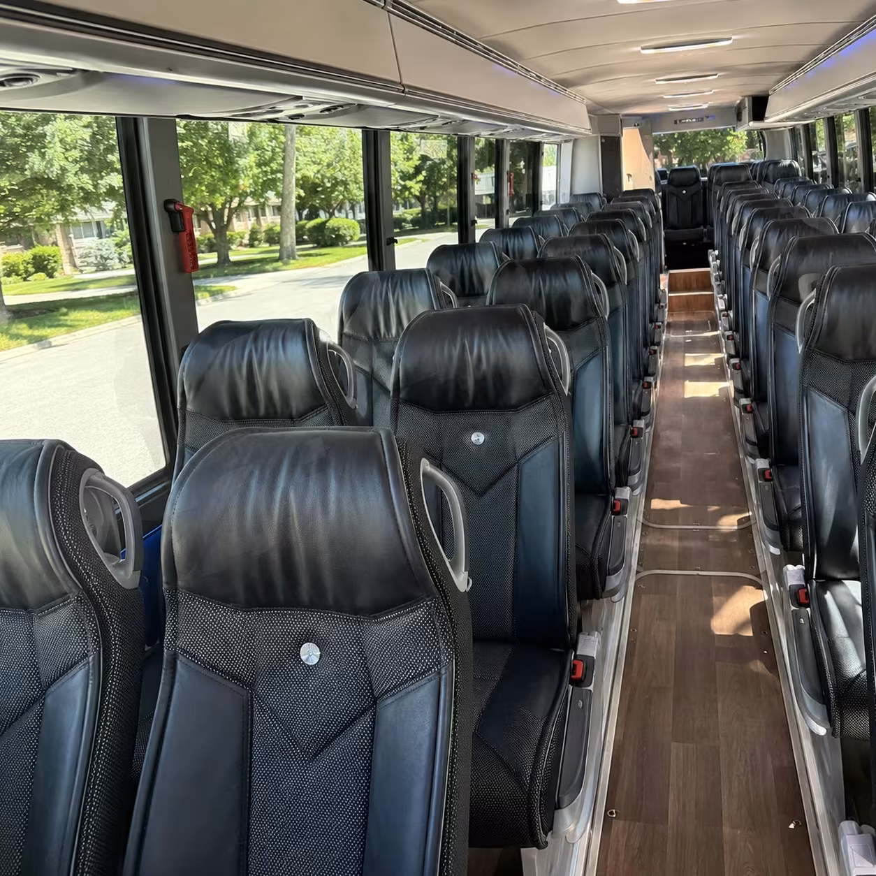 baldwin park charter bus rental interior